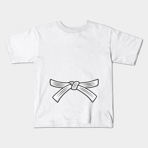 ITF Taekwon-Do costume white belt 10th gup test Kids T-Shirt by LaundryFactory